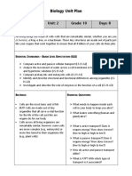 Biology Unit 2 Plan Cells