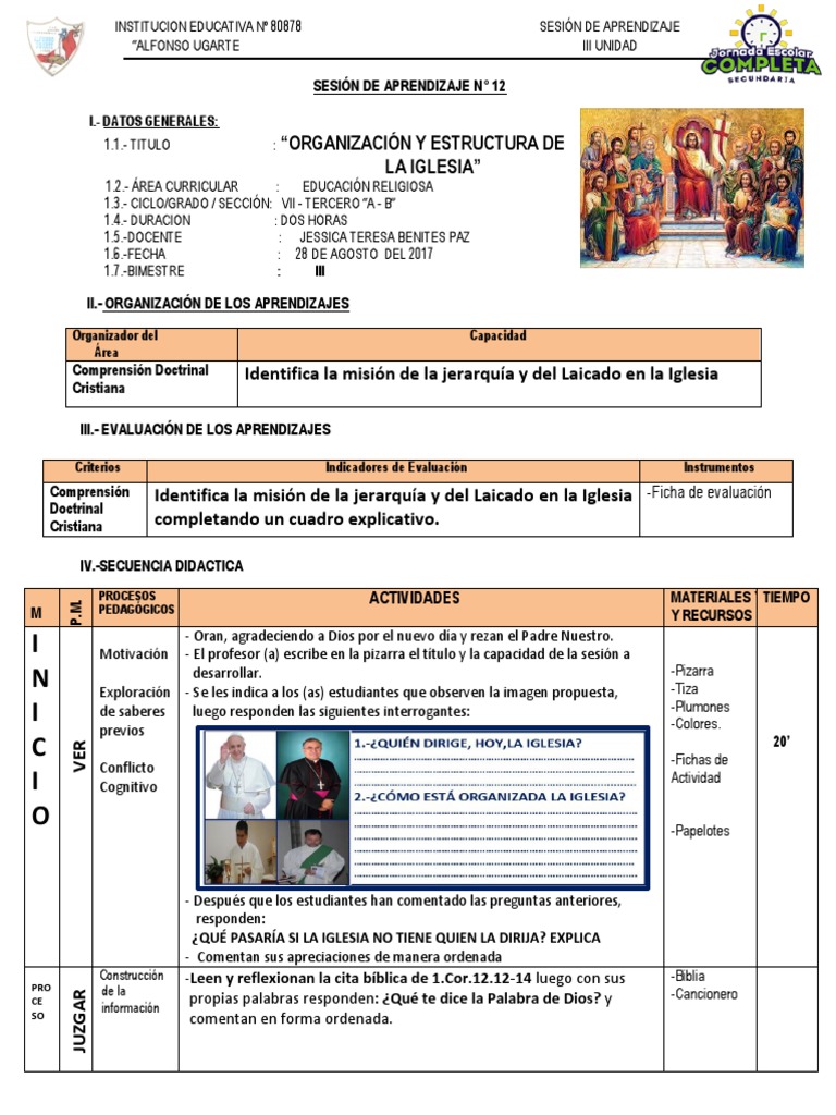 Organización y Estructura de la Iglesia | PDF | Papa | Iglesia Católica