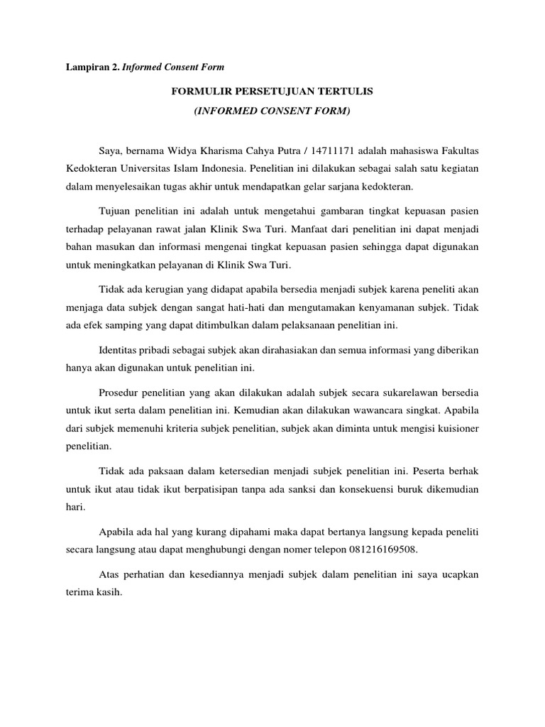 Inform Consent | PDF