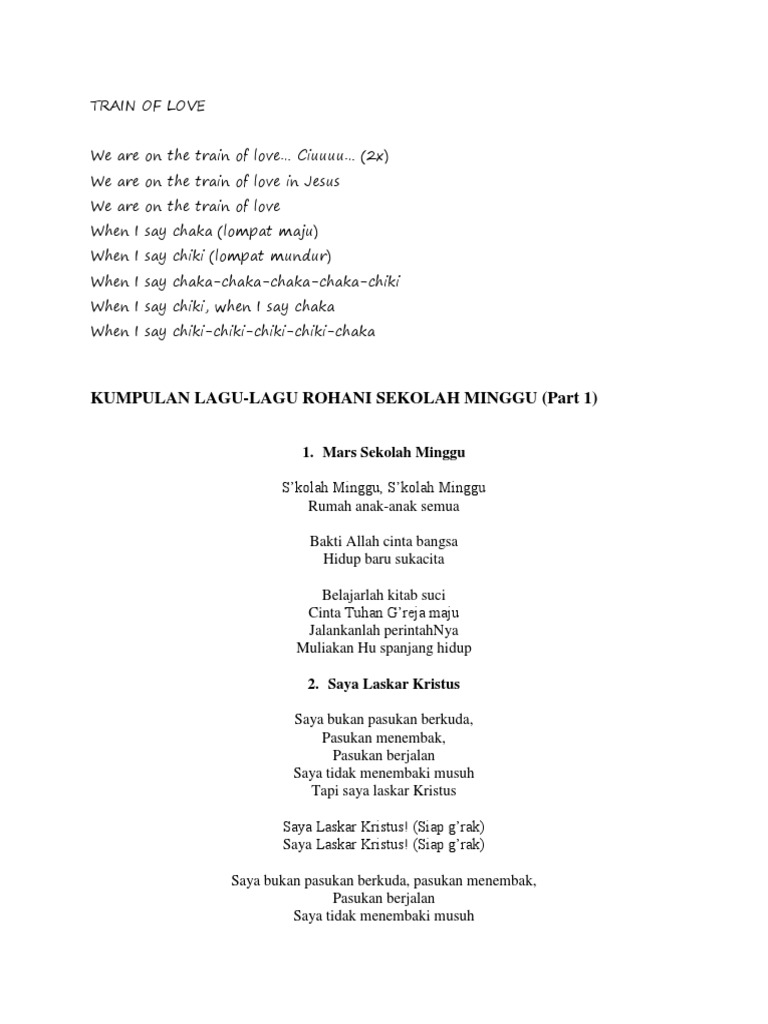 Lirik Lagu Sekolah Minggu Lebih Indah Dari Pelangi