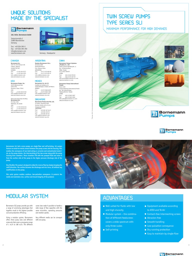 Twin Screw Pump Type SLI | PDF | Propeller | Pump