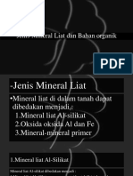 Jenis Mineral Liat Dan Bahan Organik