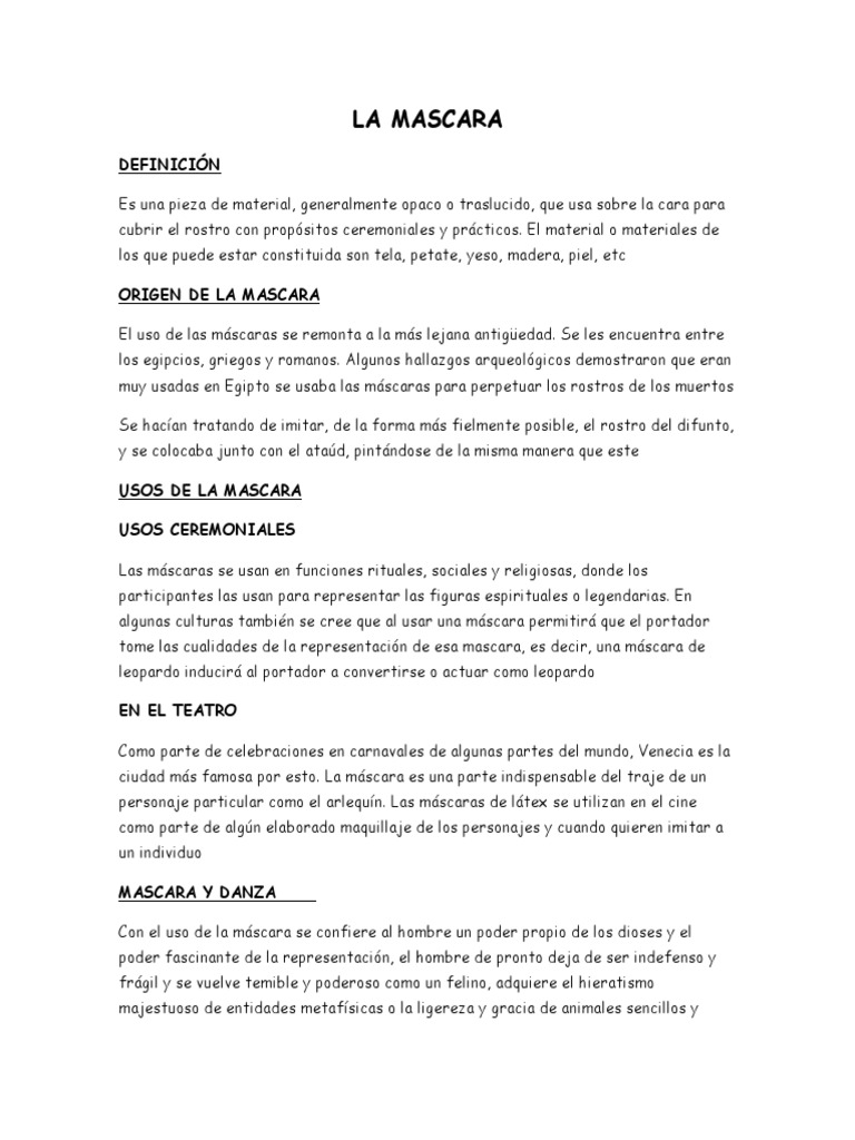 La Mascara PDF Máscara