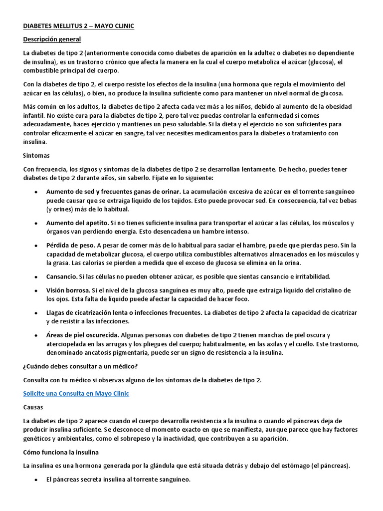 Diabetes Mellitus 2Mayo Clinic Diabetes mellitus Diabetes mellitus