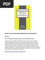 Gender and Law in the Hebrew Bible and the Ancient Near East - Victor H. Matthews, Bernard Malcolm Levinson, Tikva Frymer-Kensky