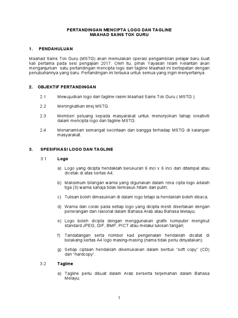 Pertandingan Mencipta Logo Dan Tagline Maahad Sains Tok Guru Expiry Date