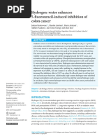 Hydrogen–Water Enhances 5- Uorouracil-Induced Inhibition of Colon Cancer
