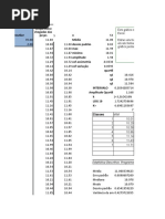 Análise Dados de Entrada Em Excel e Statfit