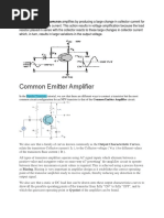 Common Emitter Amplifier