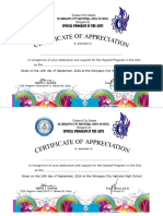 Certificate of Appreciation Class Officers