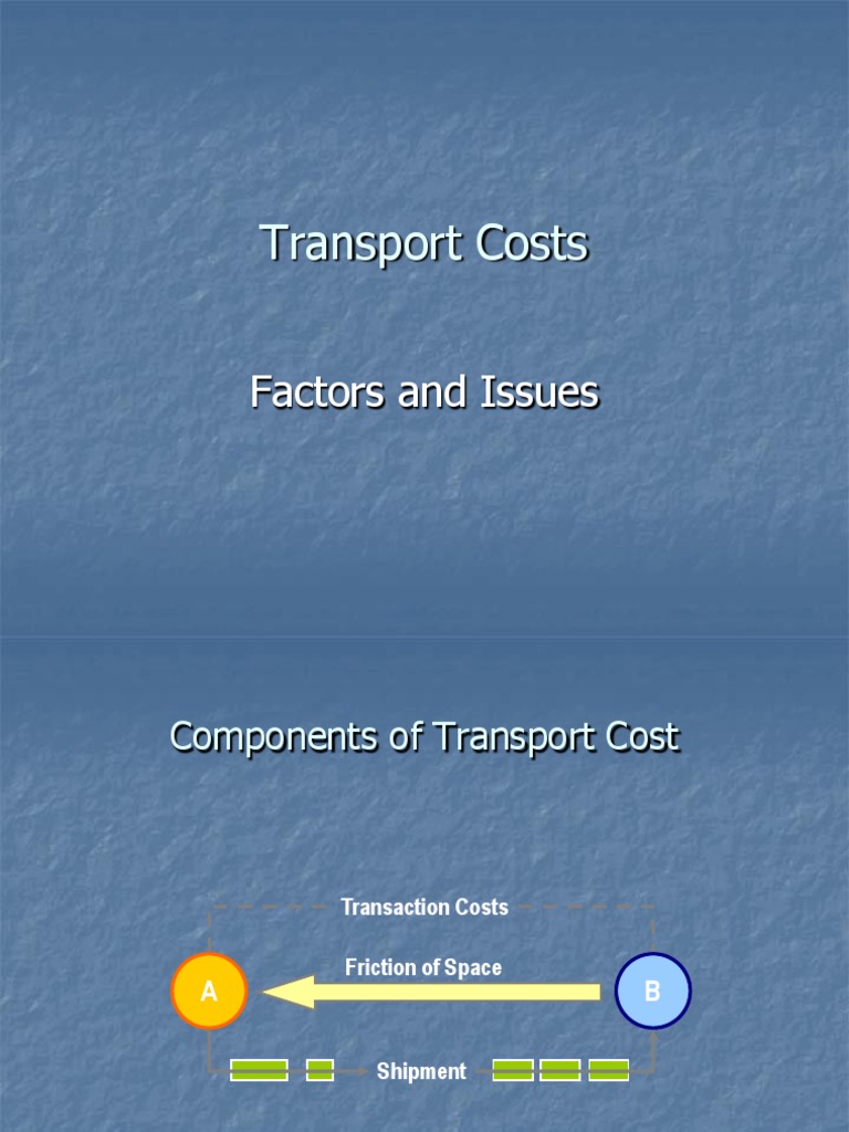 Transport Costs PDF Transport Rail Transport