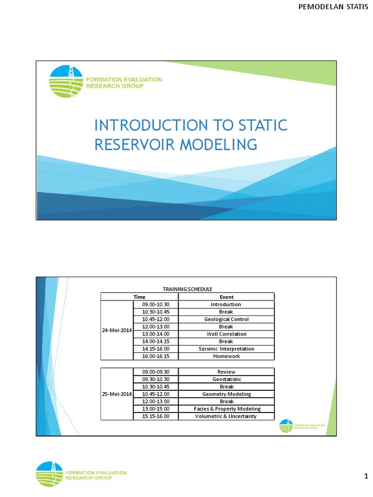 Static Reservoir Modeling Overview | PDF | Stratigraphy | Petroleum ...