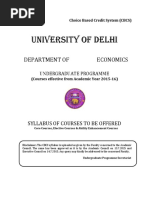 Delhi University - BMS Syllabus PDF