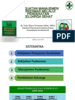 Materi Penguatan Manajemen Puskesmas Melalui Pendekatan Keluarga Edit - BU DIREKTUR # 5