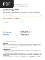 Technology Park_ PHP Interview Questions