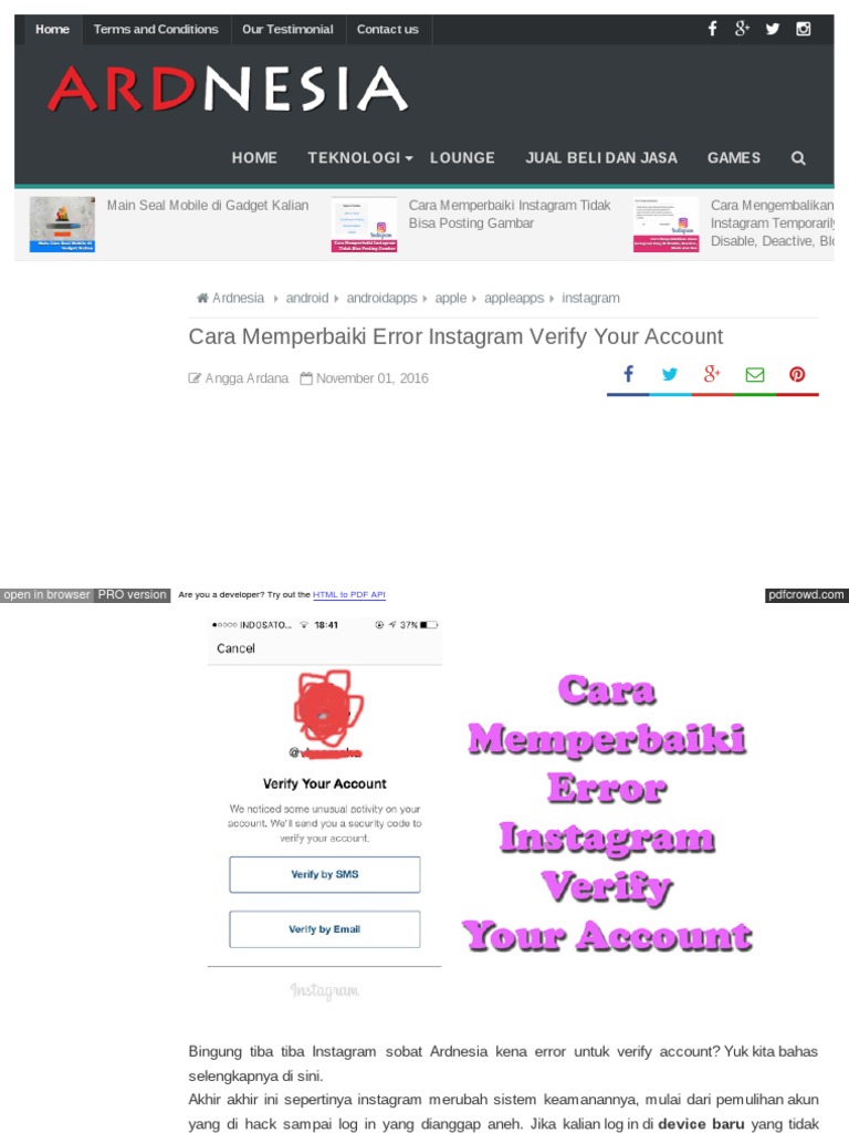  - tips cara mengembalikan account instagram yang di hack ardnesia
