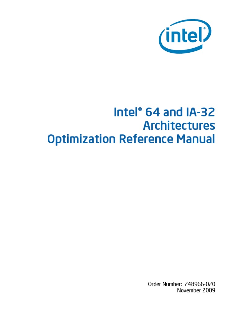 Intel® 64 and IA-32 Architectures Optimization Reference Manual | PDF ...