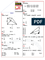 Ficha de Ejercicios de Trigonometría N°05 1° de Secundaria