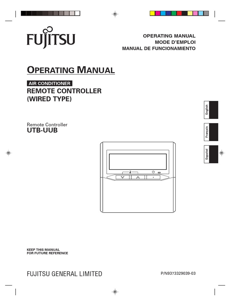 Manual Fujitsu General Limited | PDF | Air Conditioning | Hvac