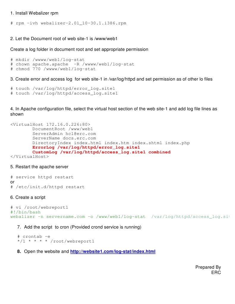 Webalizer Setup for Apache Logs | PDF