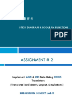 CMOS transistor lab stick diagrams and Boolean functions