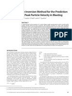 An Inversion Method For The Prediction of PPV in Blasting