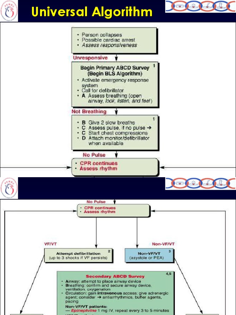 Vf Vt Algorithm Ppt Cardiopulmonary Resuscitation Medicine