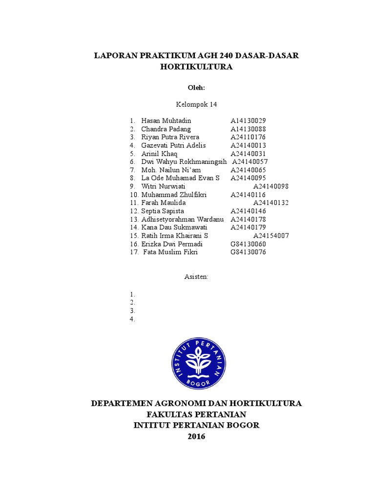 Laporan Praktikum Agh 240 Dasar