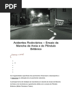 Acidentes Rodoviários - Ensaio Da Mancha de Areia e Do Pêndulo Britânico