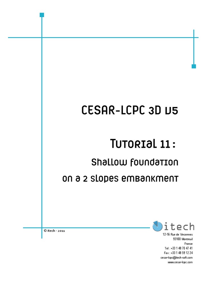 CESAR LCPCv5 Tutorial11 v10 GB PDF | PDF | Constitutive Equation ...