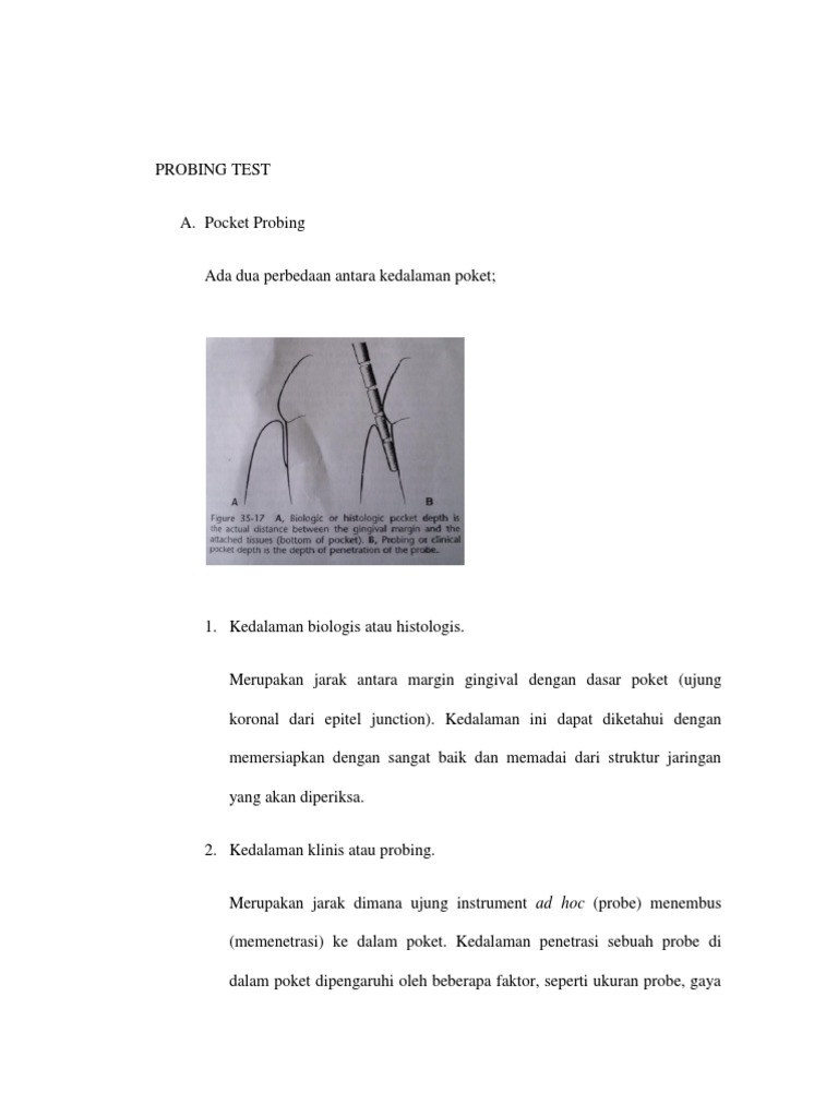 PROBING TEST + Plaque Index | PDF