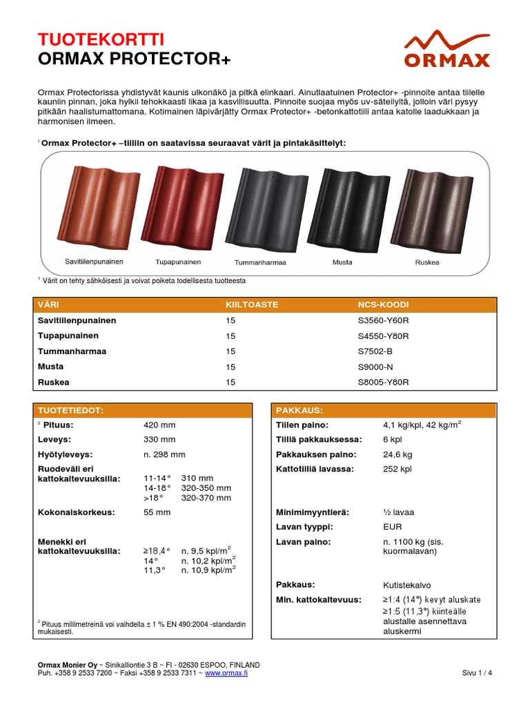 Protector Plus Tuotekortti Fi Ver1.3 | PDF