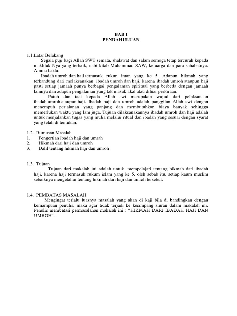 Makalah Hikmah Haji