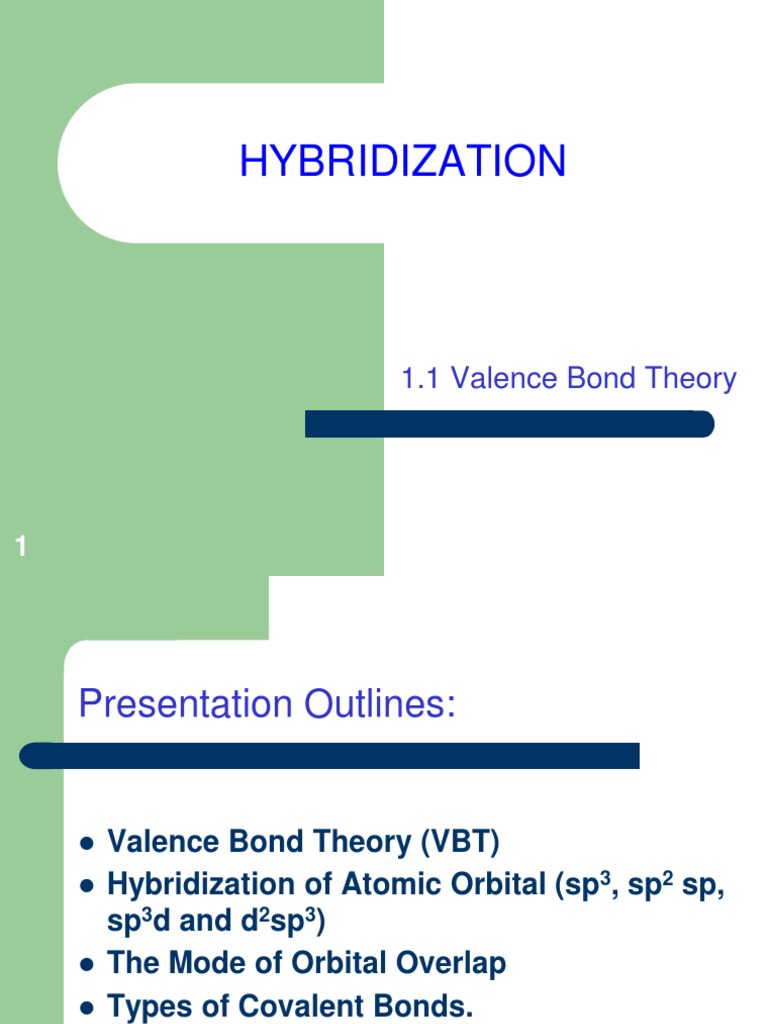 Valence Bond Theory and Hybridization | PDF | Molecular Orbital ...