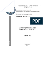 Asistenţă Socială Şi Consiliere În Şcoli 2017 PDF