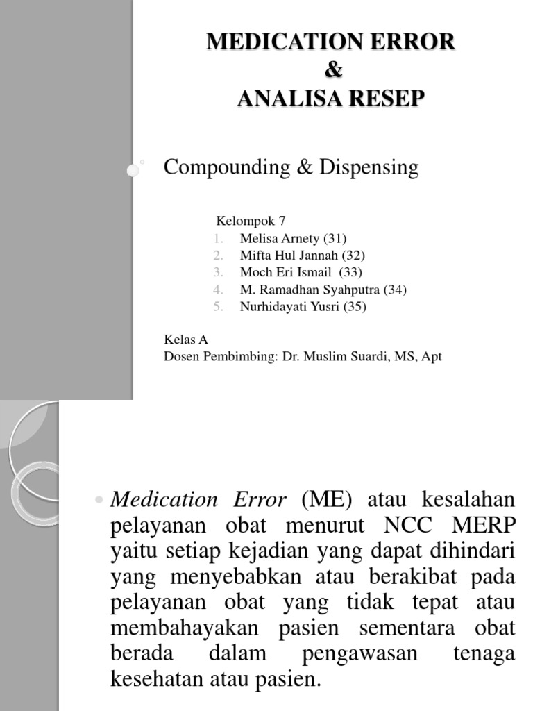 Medication Error | PDF