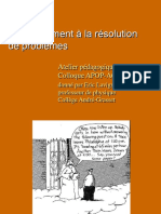 L'entraînement À La Résolution de Problèmes: Atelier Pédagogique Colloque APOP-AQPC 2003