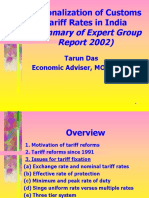 Rationalization of Customs Tariff Rates in India: (Summary of Expert Group Report 2002)