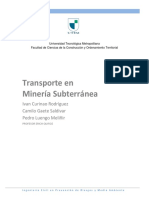 Transporte en Minería Subterránea