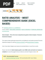 Ratio Analysis - Most Comprehensive Guide (Excel Based)