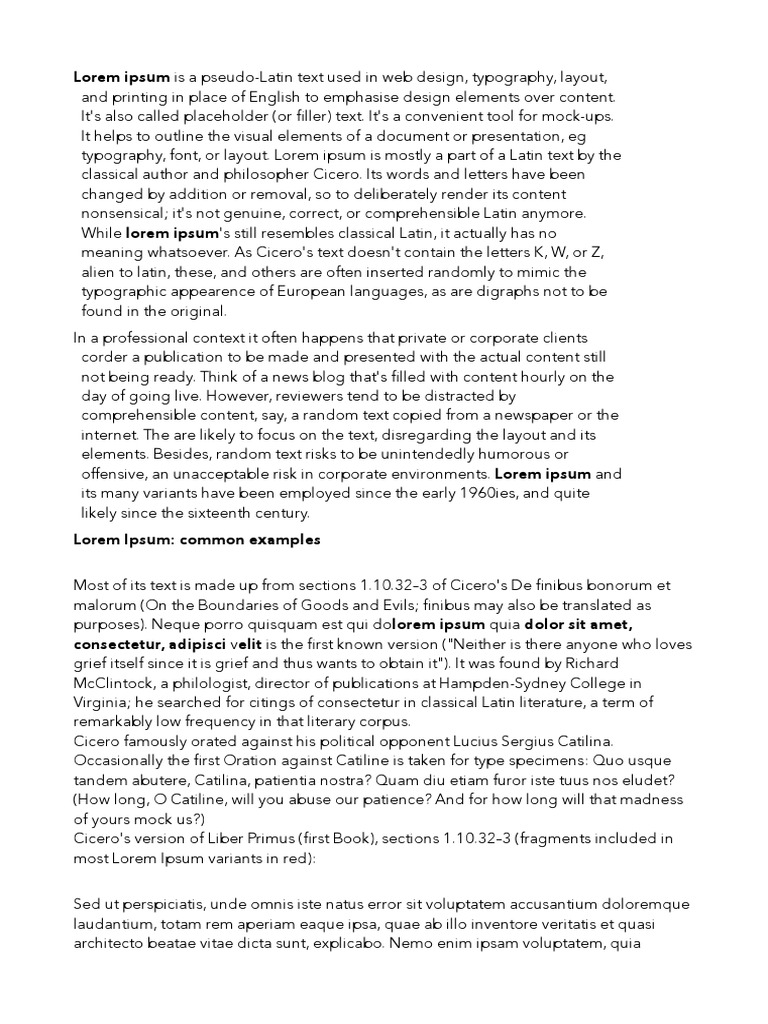 Lorem Ipsum Template Free Download