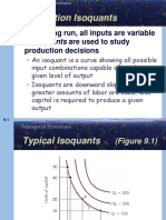 Production Isoquants: - in The Long Run, All Inputs Are Variable