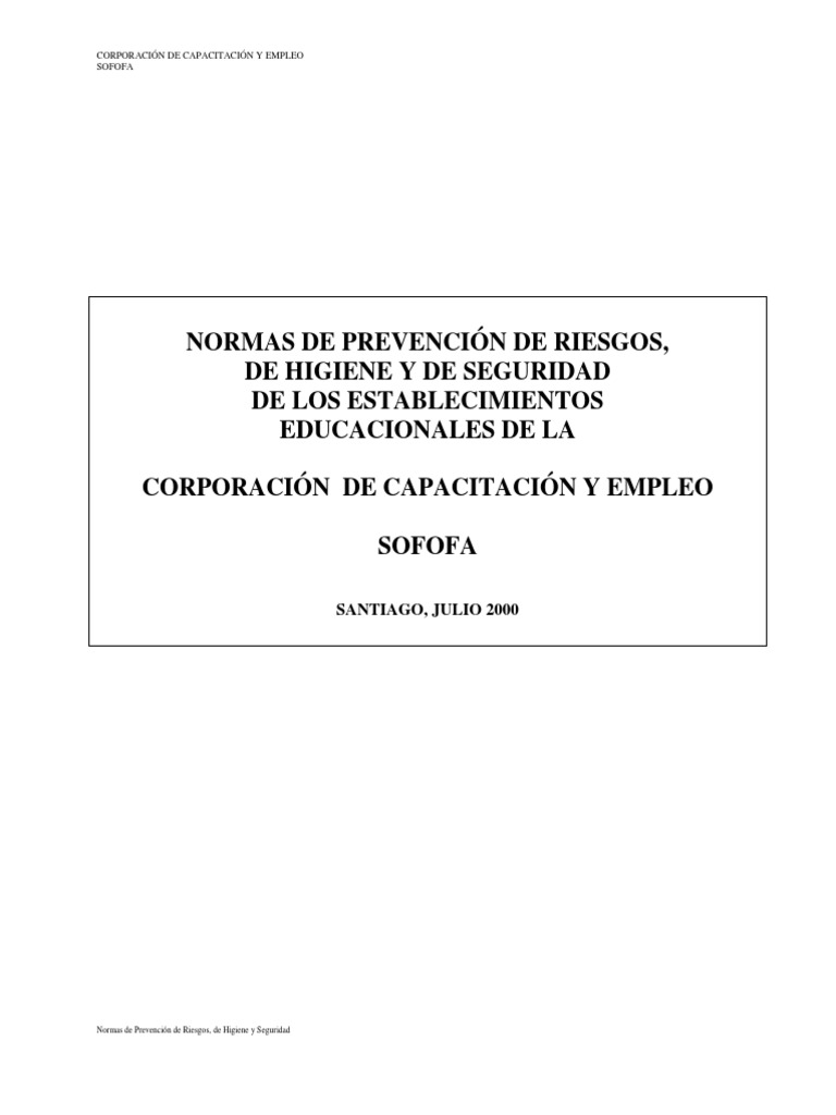 Reglamento Interno Normas de Prevencin de Riesgos | PDF | Soldadura ...
