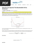 How Do You Specify The Bandwidth of An Antenna?