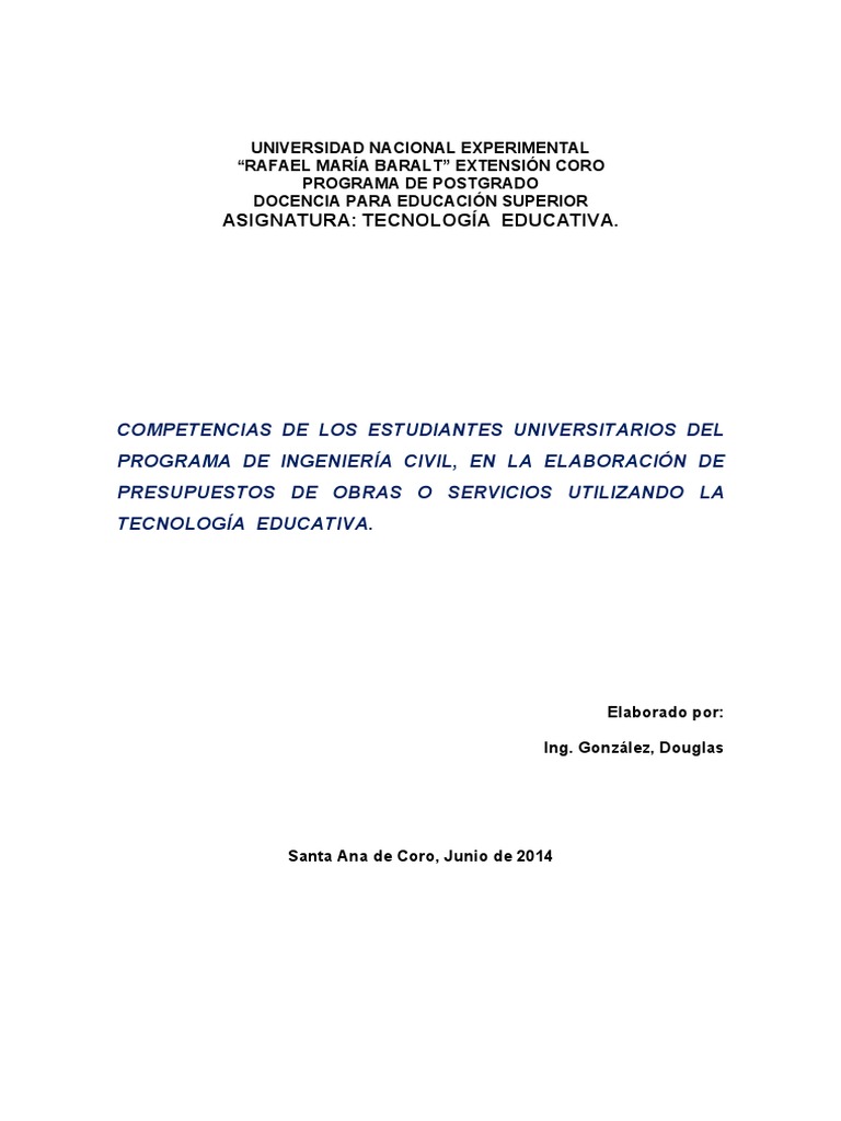 Competencias De Los Estudiantes Universitarios Del Programa De