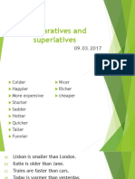 Comparatives and Superlatives 9.3.2017