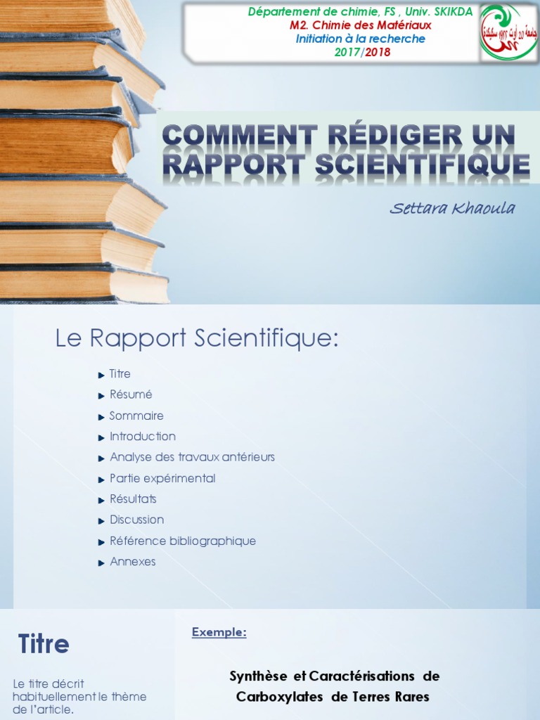 Les Différentes Parties D’Un Rapport – XQVUE