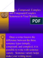 simple  compound  and complex sentences 2 in  1  ppt