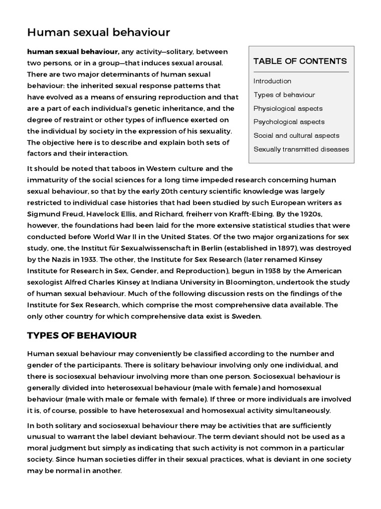 Overview of Human Sexual Behavior | PDF | Orgasm | Sexual Intercourse