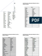 KSSR English Language Wordlist Level 2 (YEAR 4,5 AND 6)